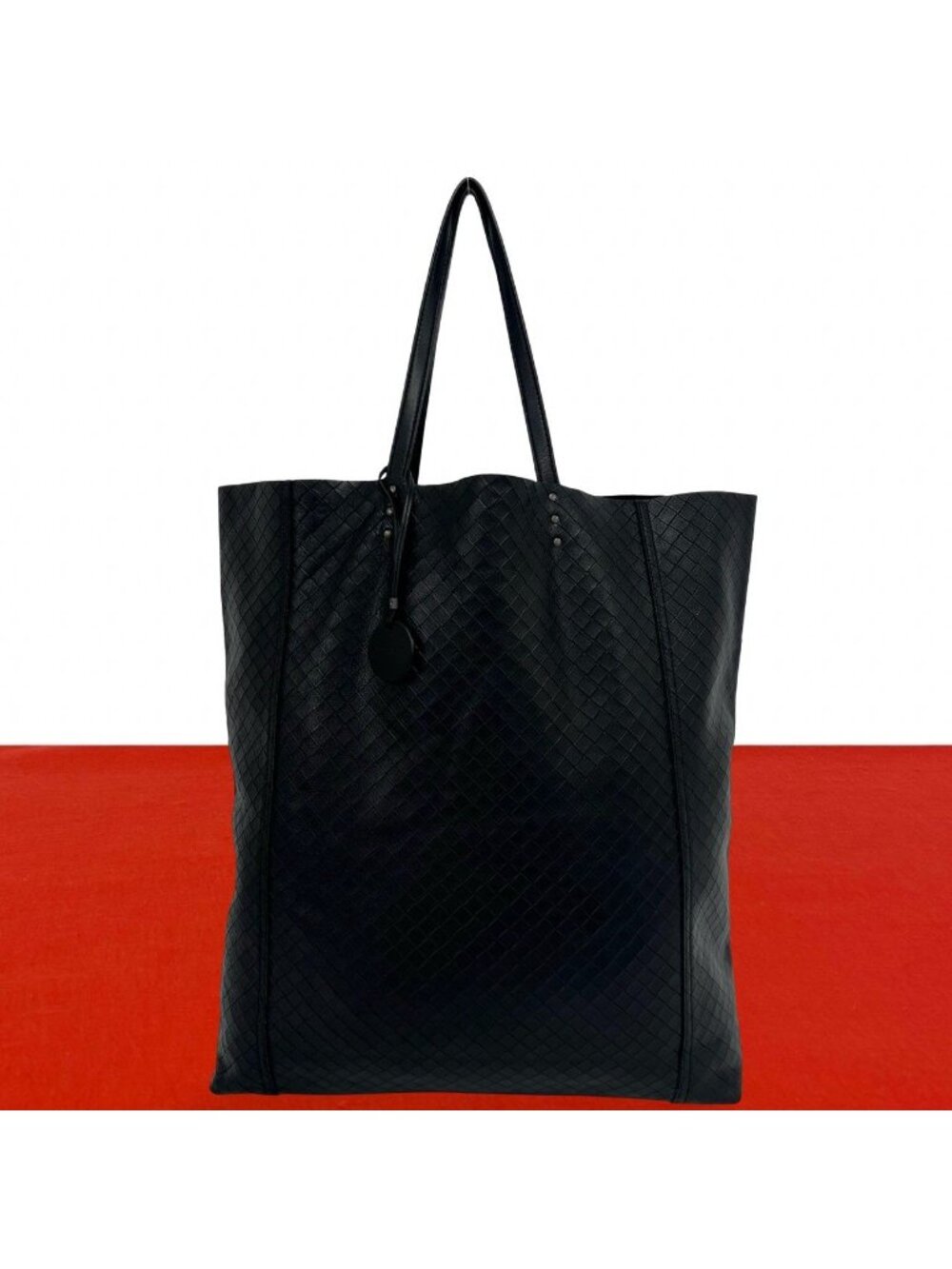 Bottega Veneta Intrecciato Leather Tote Bag Business Black